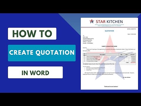 How to create quotation in word