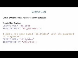 SQL DCL: Creating Schemas and Users