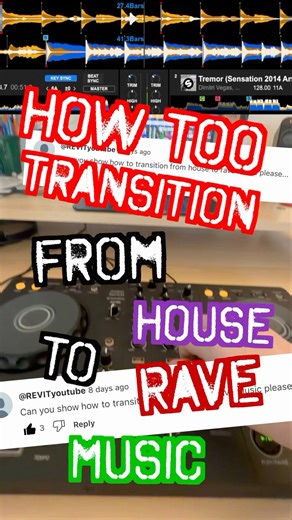 How to transition from house music to rave music. #djtutorial