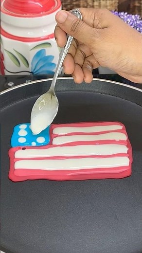 DIY USA Flag Pancake Art Tutorial | Fun Cooking Ideas by The Hijabi Cook