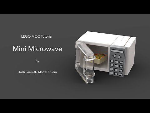 LEGO MOC Mini Microwave Free Tutorial