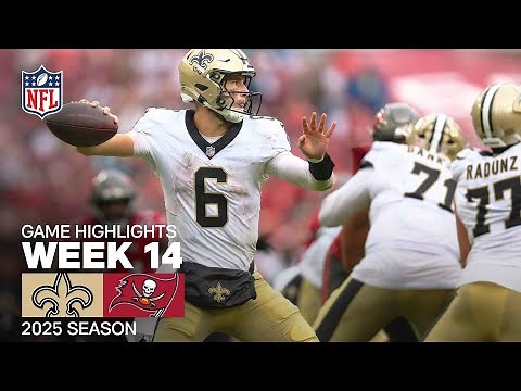 New Orleans Saints vs. Tampa Bay Buccaneers Game Highlights | NFL 2025 Season Week 14
