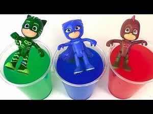 Learn Colors PJ Masks Toys Transform into different Colors! Finger Family Song for Kids