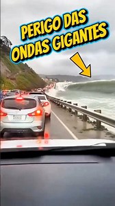 Tension on the coastal highway #worldtourism #giantwaves #tourism