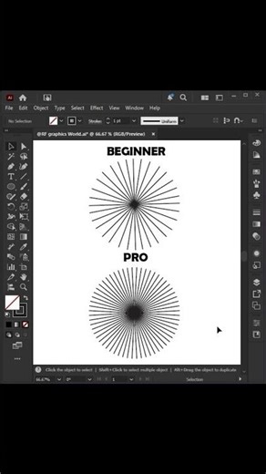 Adobe Illustrator 2026 - Tip to create circle line design like PRO #rfgraphicsworld