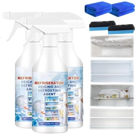 Defrosting Spray for Fridge Freezer, Refrigerator Defrosting Spray, Refrigerator Defrosting Deicer Spray, Freezer Defrosting and Deicing Spray, Refrigerator Cleaner Inside Spray (3) - Walmart.ca