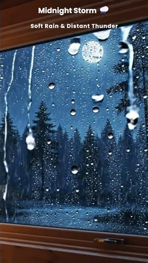 Midnight Storm Rain 🌧️ Soft Thunder for Deep Sleep
