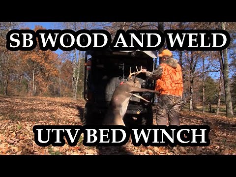 How to load your deer with a SB Wood and weld bed winch. Honda pioneer 1000 and 700.