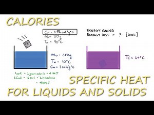 Thermo Intro - Physics Review - Specific Heat Liquids & Solids in 3 Minutes!