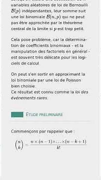 Loi de Poisson et loi binomiale : l’approximation des événements rares. #binomial #poisson