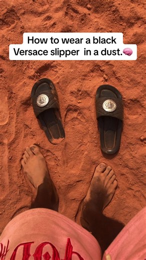 How to Wear Versace Slippers in the Sand