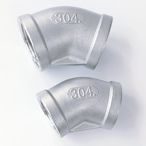 [Hot Item] 304 Stainless Steel Threaded Pipe Fittings 45 ° Elbow