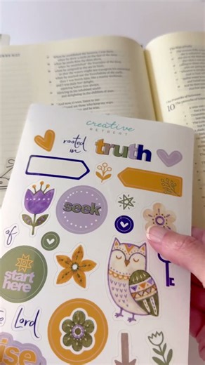 Simple Bible Journaling with Stickers | Proverbs 9:10