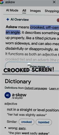 Crooked screen easter egg! #helpmemakethismakesense #funny #googleeastereggs