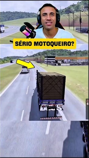 Truck and motorcycle on the highway in ETS2 #gaming #gameplay #short #eurotrucksimulator2