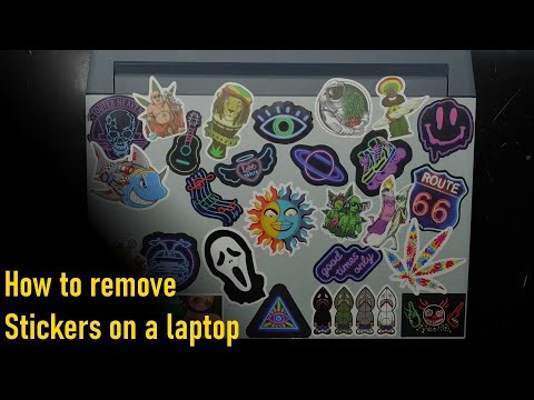 How to remove stickers on a laptop