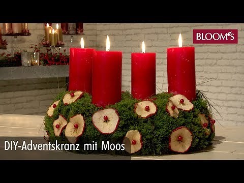 Adventskranz mit Moos | Weihnachtsdeko | christmas decoration | BLOOM’s Floristik