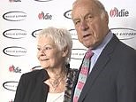 The late Geoffrey Palmer poses with Dame Judi Dench at awards ceremony
