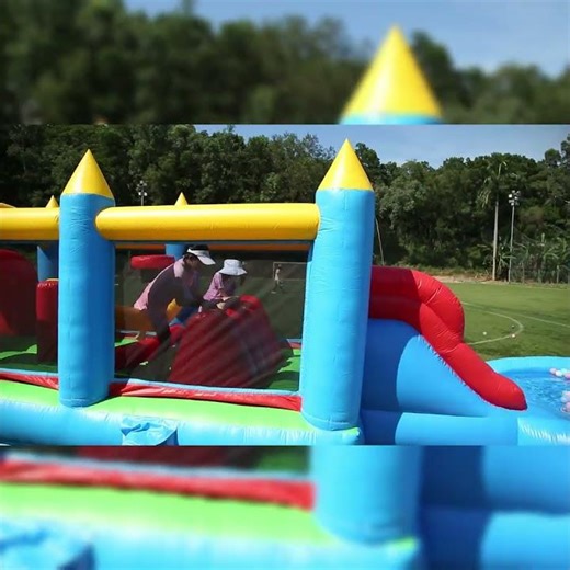 Race, Splash & Repeat: Our Epic Dual Zone Inflatable Obstacle Blast!