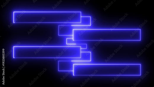 Glowing, neon four frames HUD line annotation animation. This tech border UI viewfinder video is full HD and looping. Glowing, blue, neon HUD line annotation animation. 4K