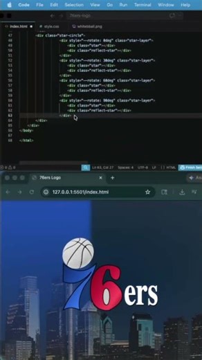 NBA Team Logo -- 76ers 🏀 #nba #programming #frontend