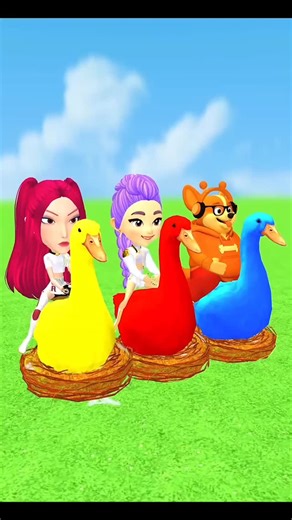 Animation cartoon ❤️‍🔥 on Instagram: "2 Girls and the Egg Laying Ducks! Funny Moments 🦆🥚😂 #animation #cartoon"