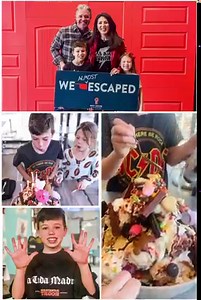 Gage got his birthday wish: eat a LOT of ice cream, have tacos and try an escape room for the first time. We (almost) escaped 😆 | Amanda Taylor