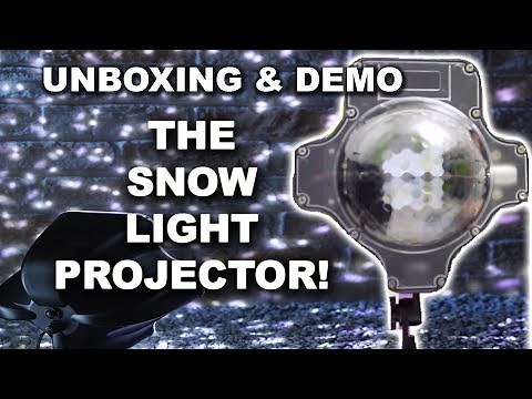 SNOW EFFECT LIGHT PROJECTOR UNBOXING AND DEMO!