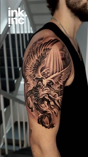 Realism Angel Tattoo | Archangel Guardian Angel Tattoo. #tattoo #angeltattoo