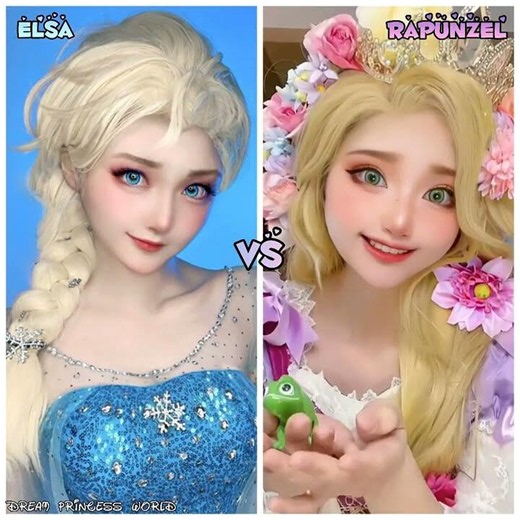 Elsa vs Rapunzel #elsa #rapunzel #cute #fairytales