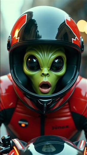 Alien Ridding a super bike #shorts #viral #ytshorts