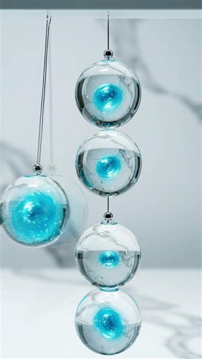 Glass spheres swinging and clinking #hourglass #loopvideo #bluesand #relax #satisfying #loops