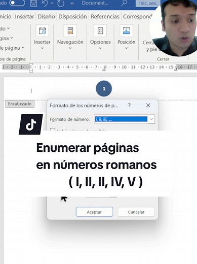 Cómo enumerar páginas con números romanos en Word