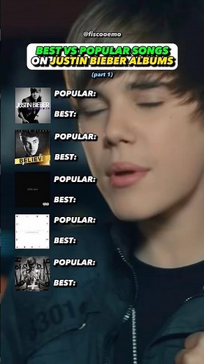 BEST vs POPULAR Justin Bieber Songs?