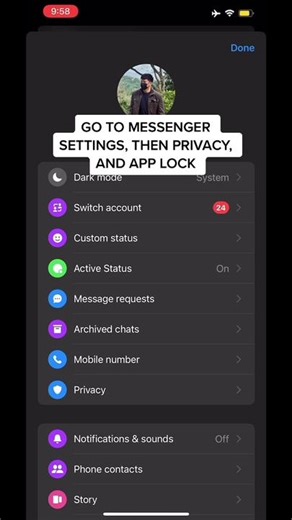 How to Lock Your Messenger Using Face ID