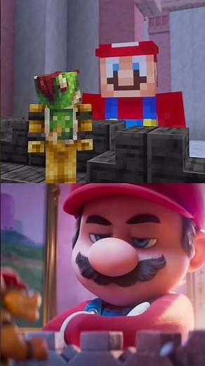 Super Mario Galaxy Trailer VS In Minecraft #shorts