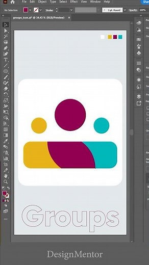 How to create Groups Icon in Adobe Illustrator #illustrator | DesignMentor