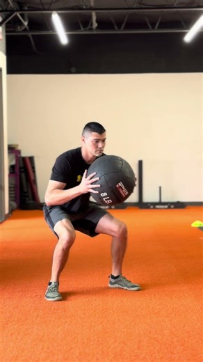 Med Ball Commando Squat