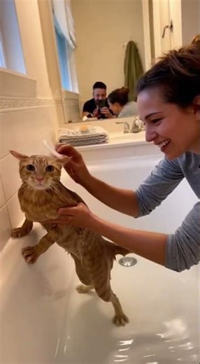 Cat’s Reaction During Bath Is the Funniest Thing You’ll See Today! 😹🛁