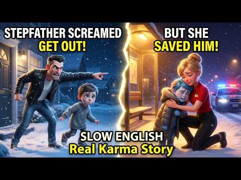 Stepfather Said "Get Out" to the Orphan Boy 😡 Heartbreaking Family Story | Slow English Conversation