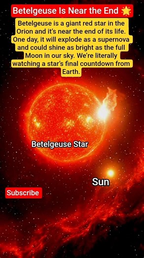 A giant star in our sky is close to the end… and when it dies, we’ll see it from Earth. #stars #yt