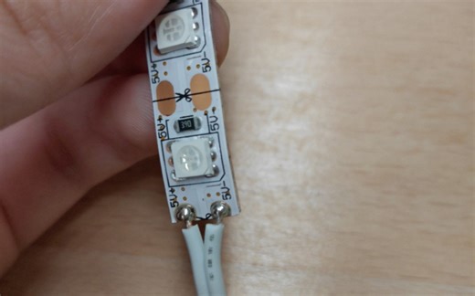 晒晒老师的LED灯带焊接演示