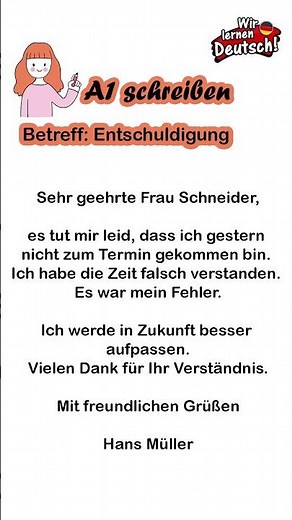 Deutsch lernen durch Hören: Entschuldigung schreiben – so gelingt’s! ✉️