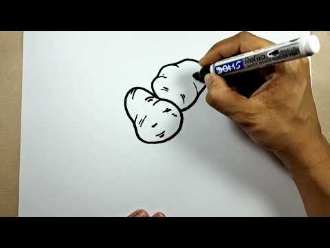 How to draw POTATO 🥔 for kids