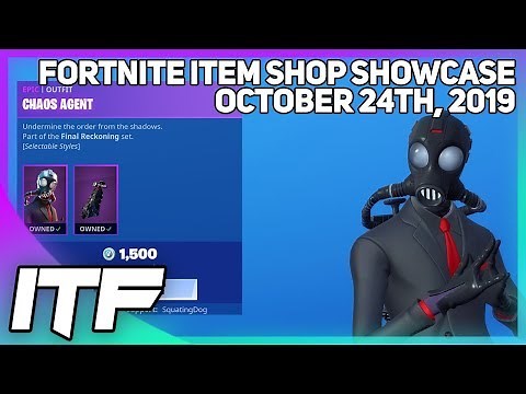 Fortnite Item Shop *NEW* CHAOS AGENT SKIN + NEW PACK! [October 24th, 2019] (Fortnite Battle Royale)