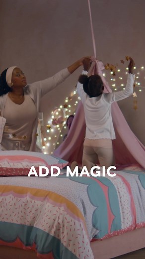 1.5K reactions · 19 shares | How to make the coziest blanket fort ever. Step 1: Secure the bed sheet to the ceiling or nearby surfaces to create the base of your fort. Step 2: Hang up lights and stars to bring your fort to life! Step 3: Add pillows and blankets to make the fort extra comfy. Browse to view more: https://bit.ly/3Rj0iCm | PEP Home | Facebook