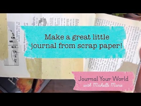 Make your own art journal! Make a fun and easy little journal out of scrap paper!