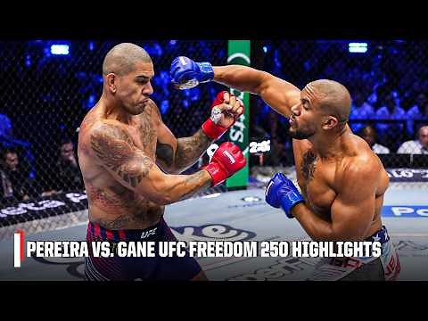 UFC Freedom 250 Highlights: Alex Pereira vs. Ciryl Gane | ESPN MMA