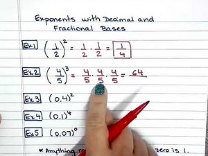 Exponents with Decimal and Fractional Bases