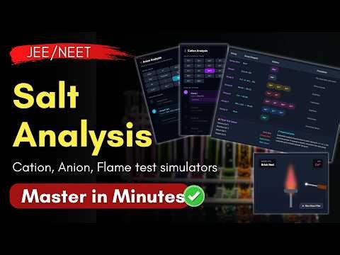 Salt Analysis — Full Revision in One Session | JEE 2026